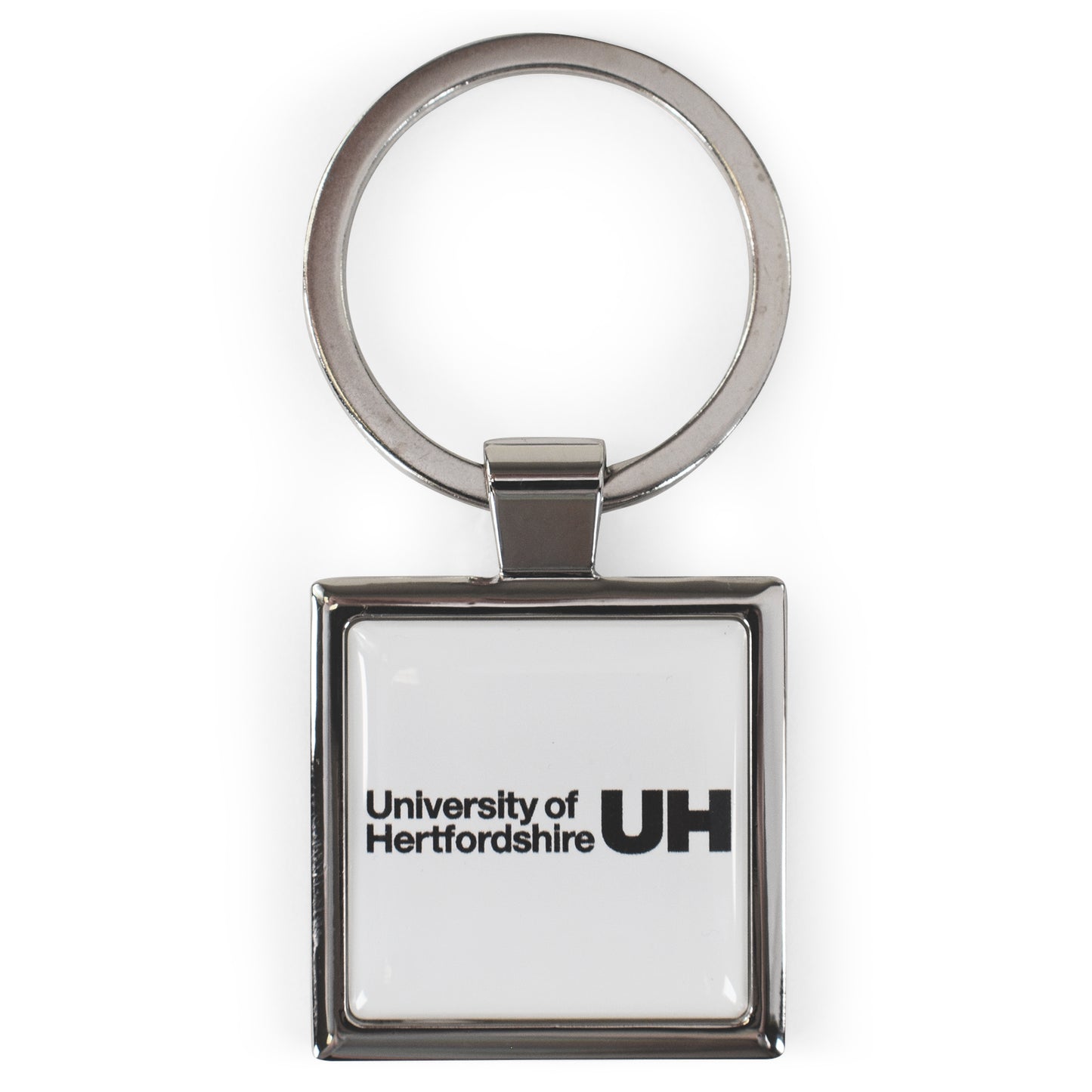 Square Alloy Keyring